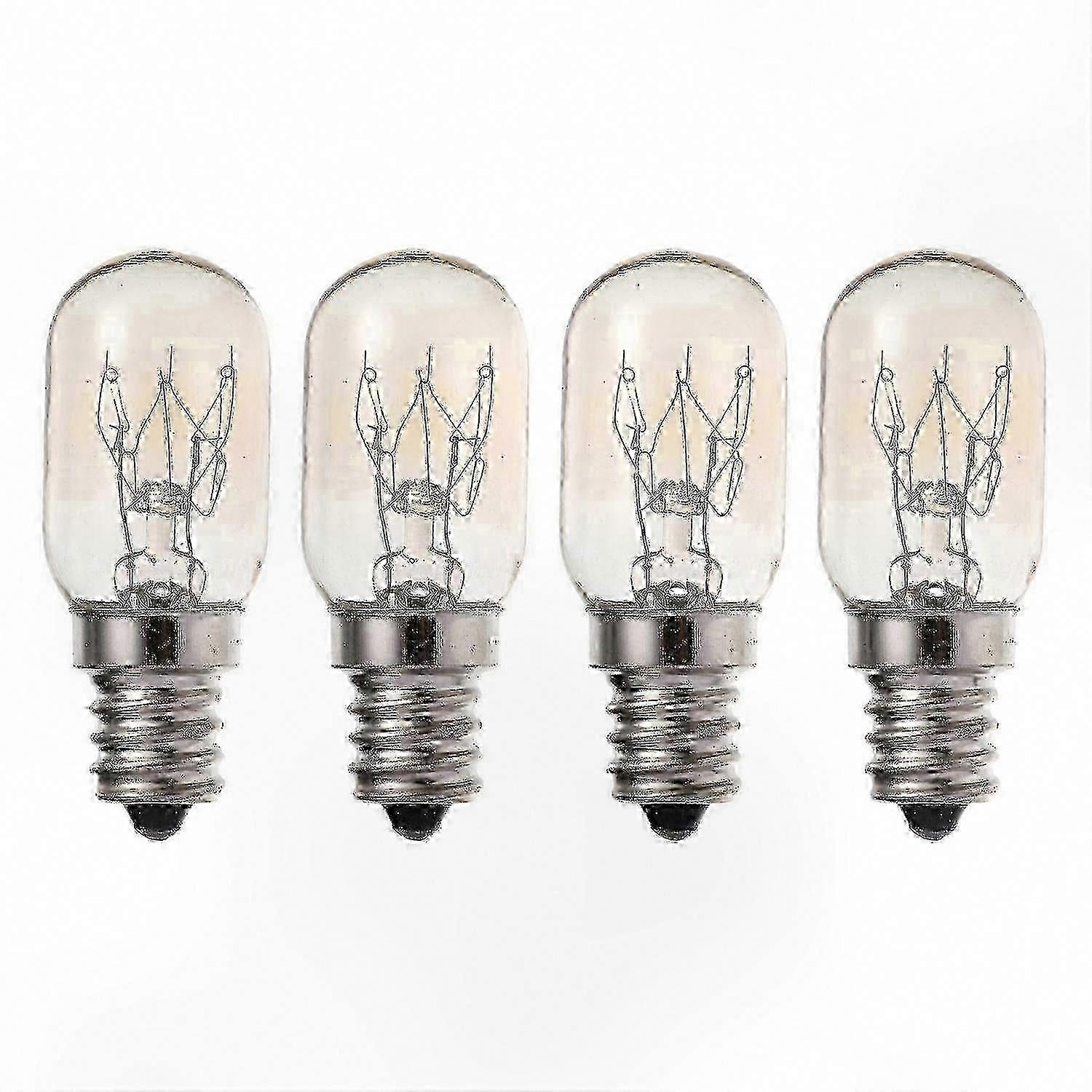 4-Pack 10W E12S Base Bulb for Refrigerator, Fridge & Range Hood Lighting Replacement
