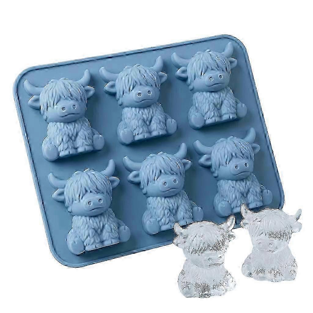 Mini Highland Cow Ice Cube Mold-6 rows