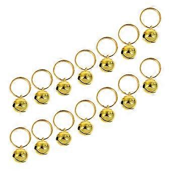 Golden Copper Bell for Decoration 14Pcs Christmas Bell Hanging Ornament