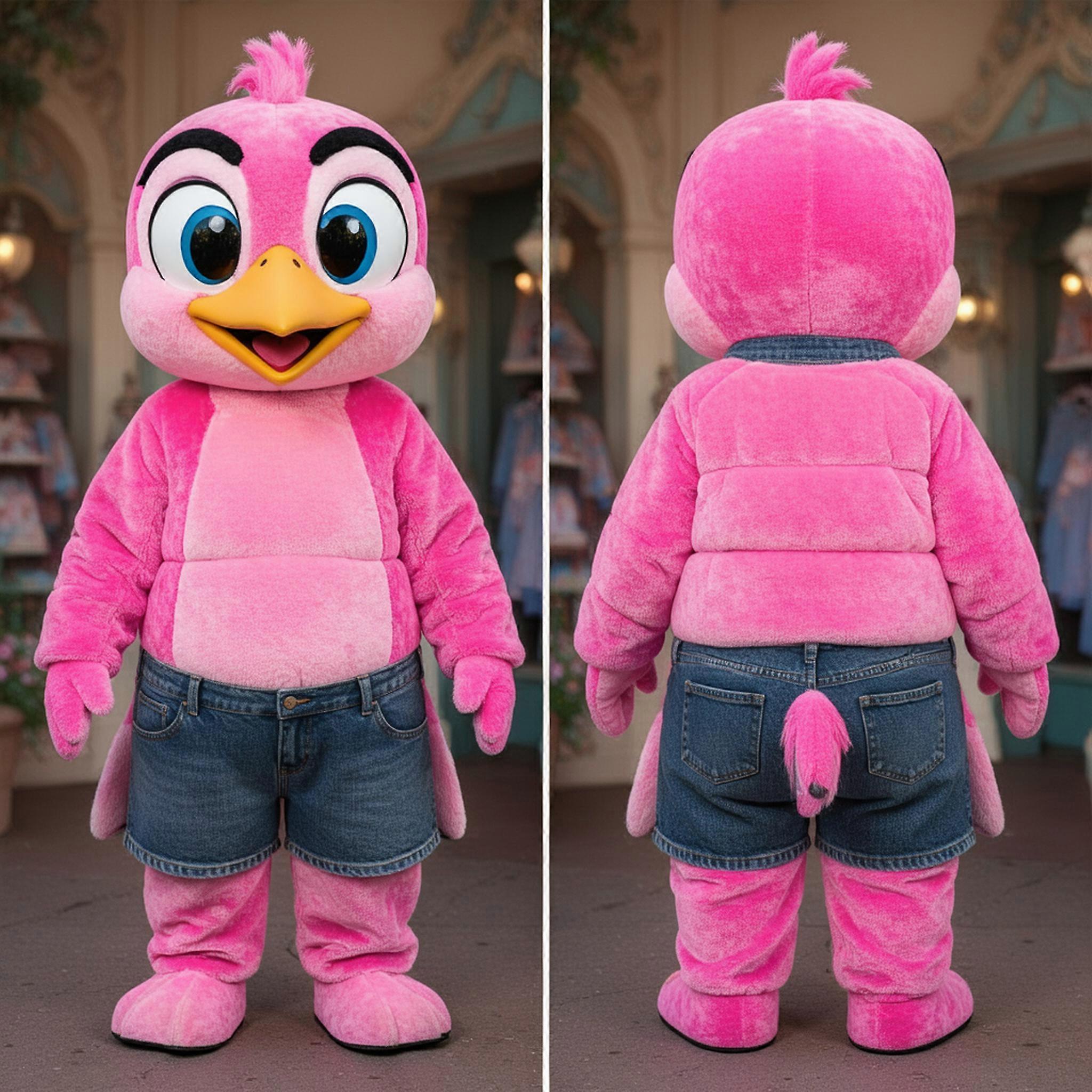 MASTICOT Pink Velvety Woodpecker Mascot