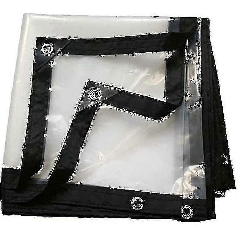 Waterproof Tarpaulin With Eyelets, Transparent, Foldable