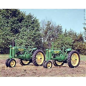 1937 A and 1936 B John Deere Vintage Farm Tractors Picture VV809