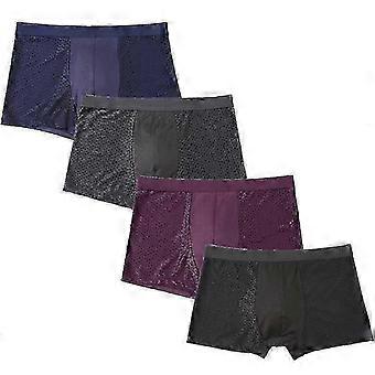4er-Pack Herren-Unterhosen aus Bambusgewebe, atmungsaktiv, Größen L-5XL, Boxee Herrenunterwäsche, Slips, sexy_YX