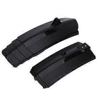 Bicycle Mud Guard Front & Rear Mountain Road Bike Mudguard Tyre  with LED Light Black