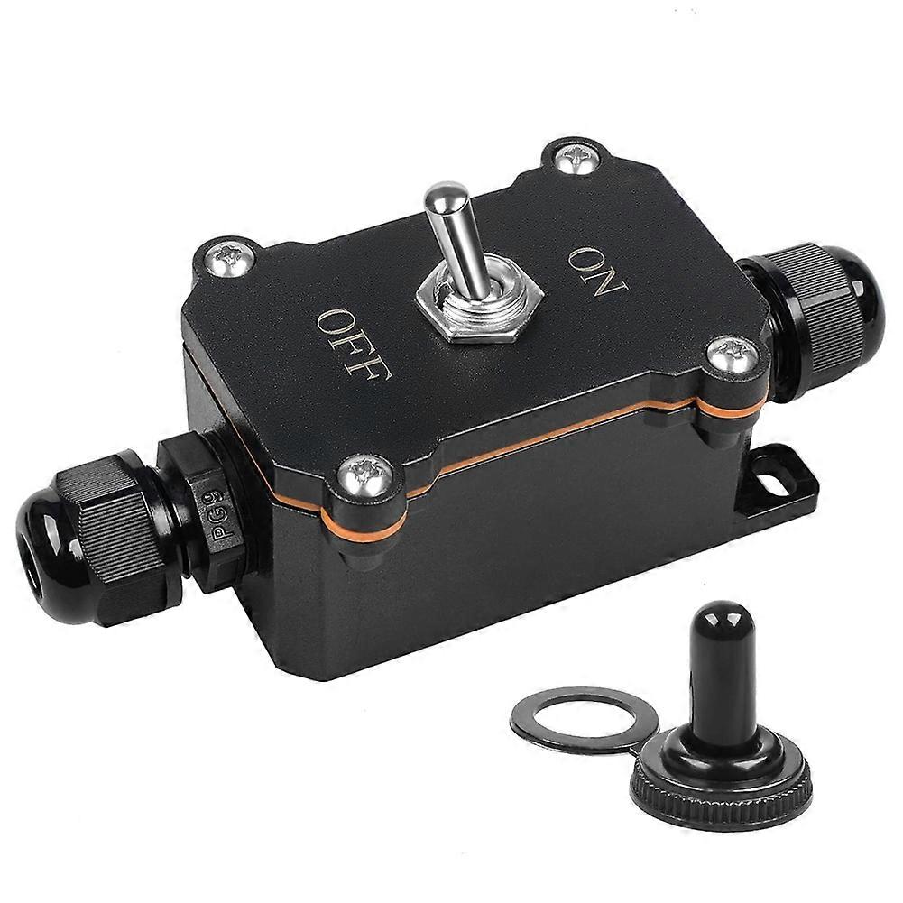 Inline Cord Switch on-Off Toggle Switch Waterproof AC 15A 250V, on-Off 4 Screw Pin Switch, Two-Side Entry & Exit Line