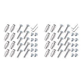 Inline Skate Axle Spacer Screw, Roller Skate Bearing Spacer, Metal, For Smooth Motion, Compatible with 6mm axle skates, 20pcs Set with Wrench