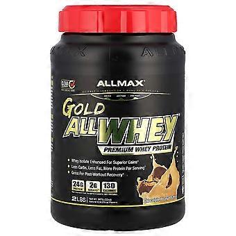 ALLMAX, GOLD ALLWHEY®, Proteína Whey Premium, Chocolate com Manteiga de Amendoim, 907 g (2 lbs)