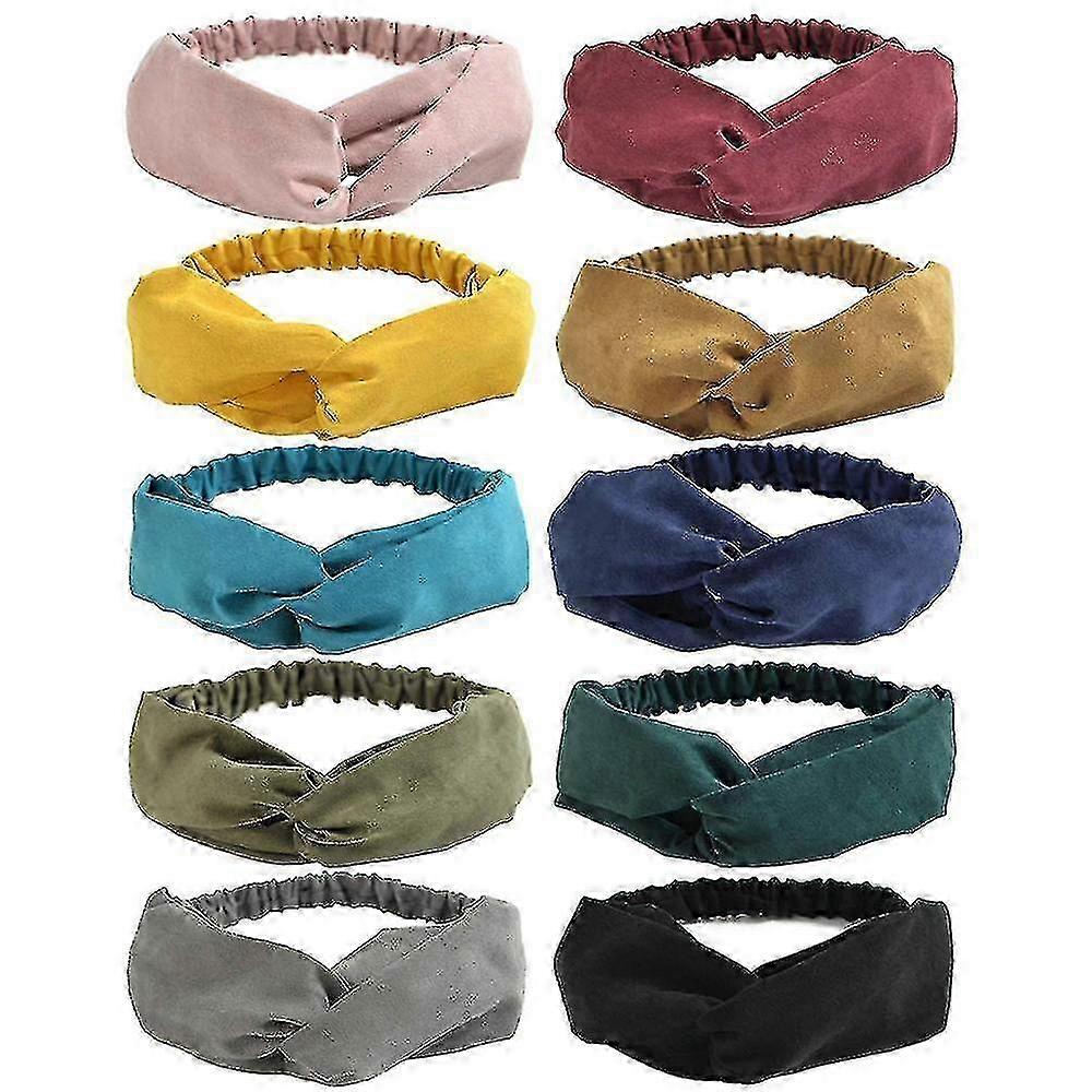 Boho Floral Cross Knot Headbands