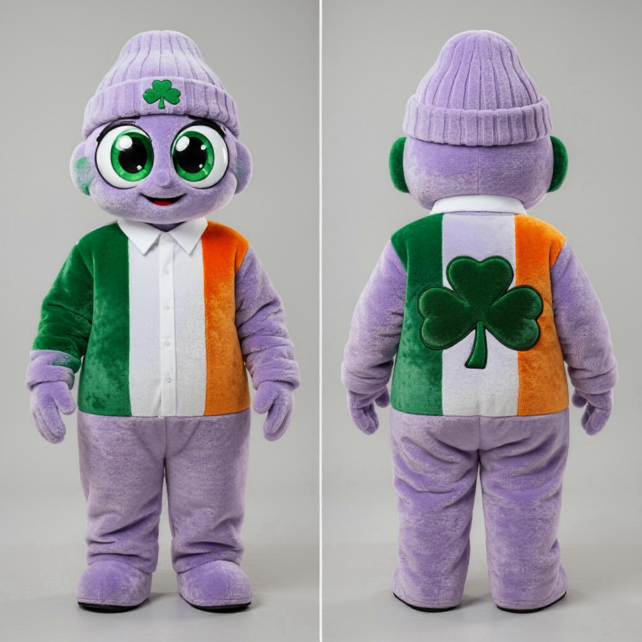 MASTICOT Lavender Padded Irish Flag Mascot