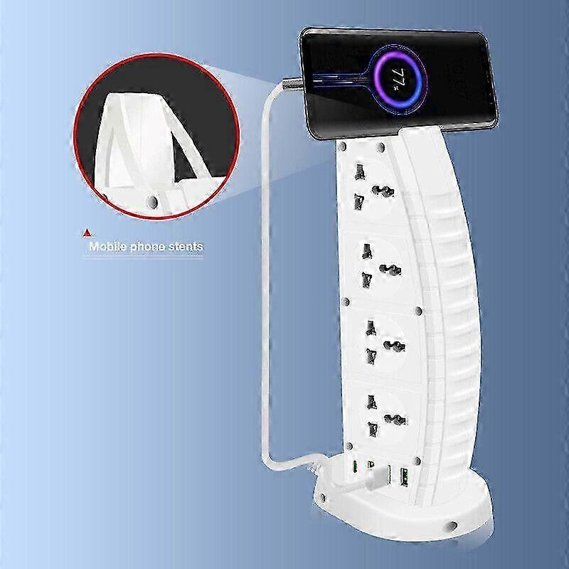 2M Extension Tower 8 Outlets USB-A USB-C