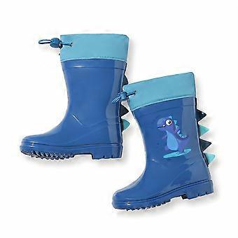Kids Dinosaur Rain Boots, Mid-Calf Non-Slip Waterproof Boots for Boys and Girls, Toddler and Infant, Ages 1-8