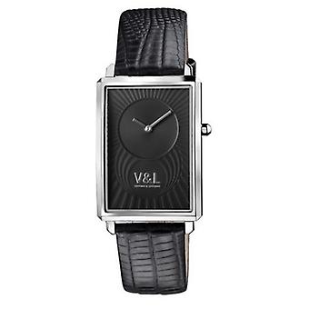 V & l three gardenias for my quartz analogwoman watch with cowhide bracelet VL038601