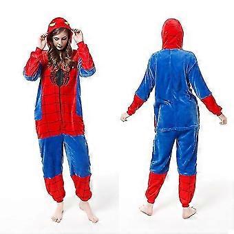 Spiderman Onesie Unisex Adults Cosplay Costume Animal Pajama Kigurumi Jumpsuit Sleepwear-e