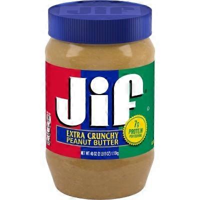 Jif Extra Crunchy Peanut Butter, 40 oz