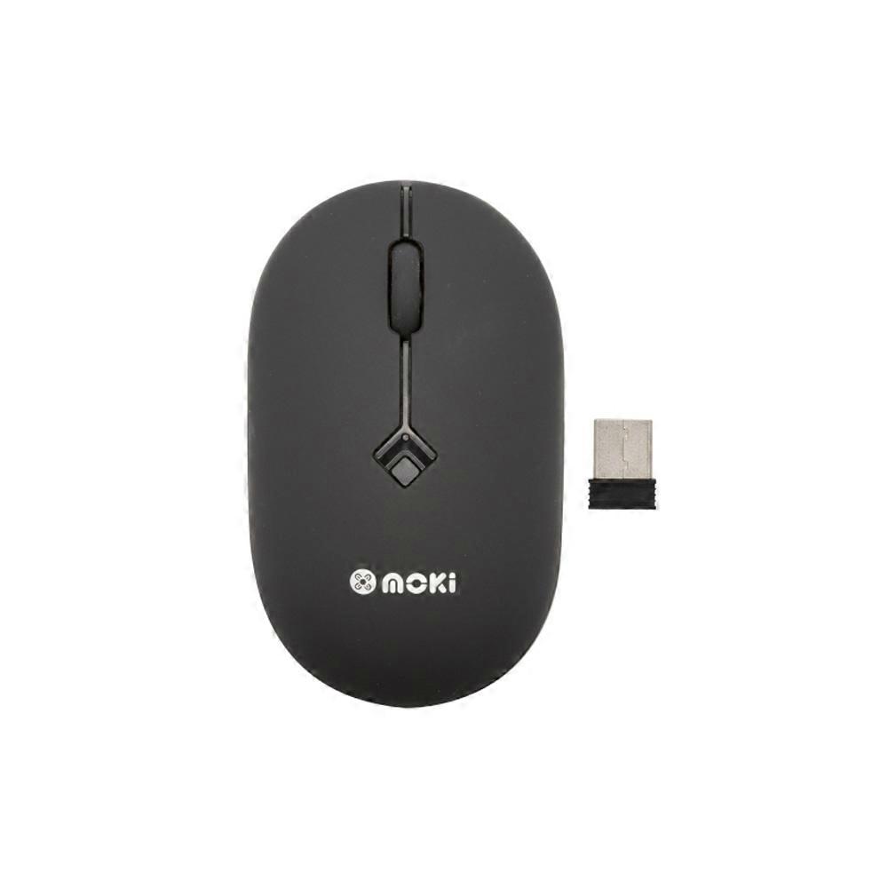 WIRELESS Moki Premium High Quality Compact Durable USB Optical Mouse (Black)