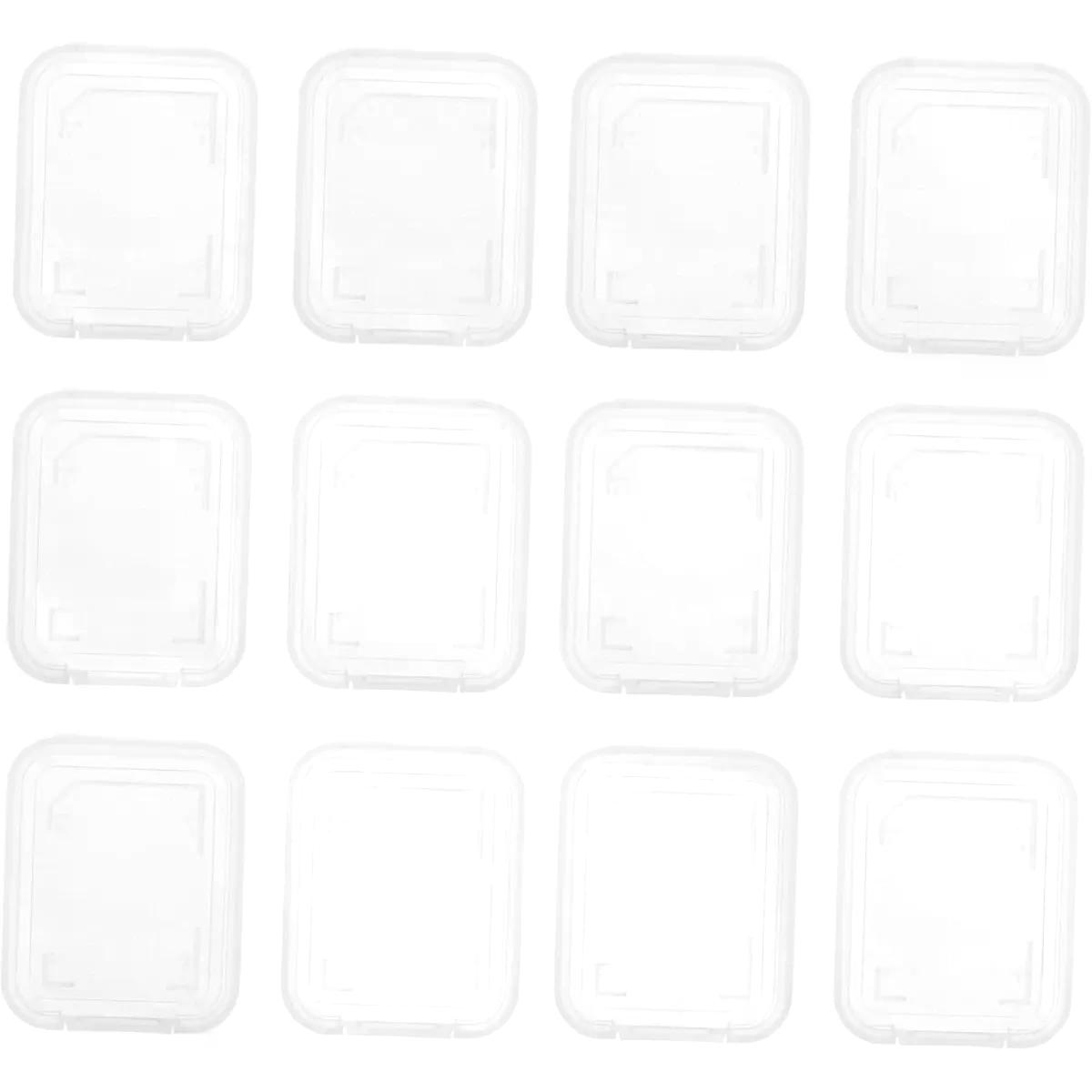 20pcs Memory Card Case Single Slot Holder Plastic