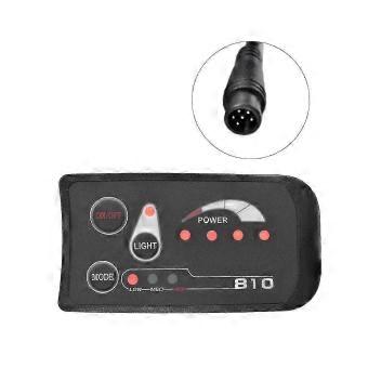 E-Bike 36V LED Display Compatible with S810 6Pin UART IP65 Rated
