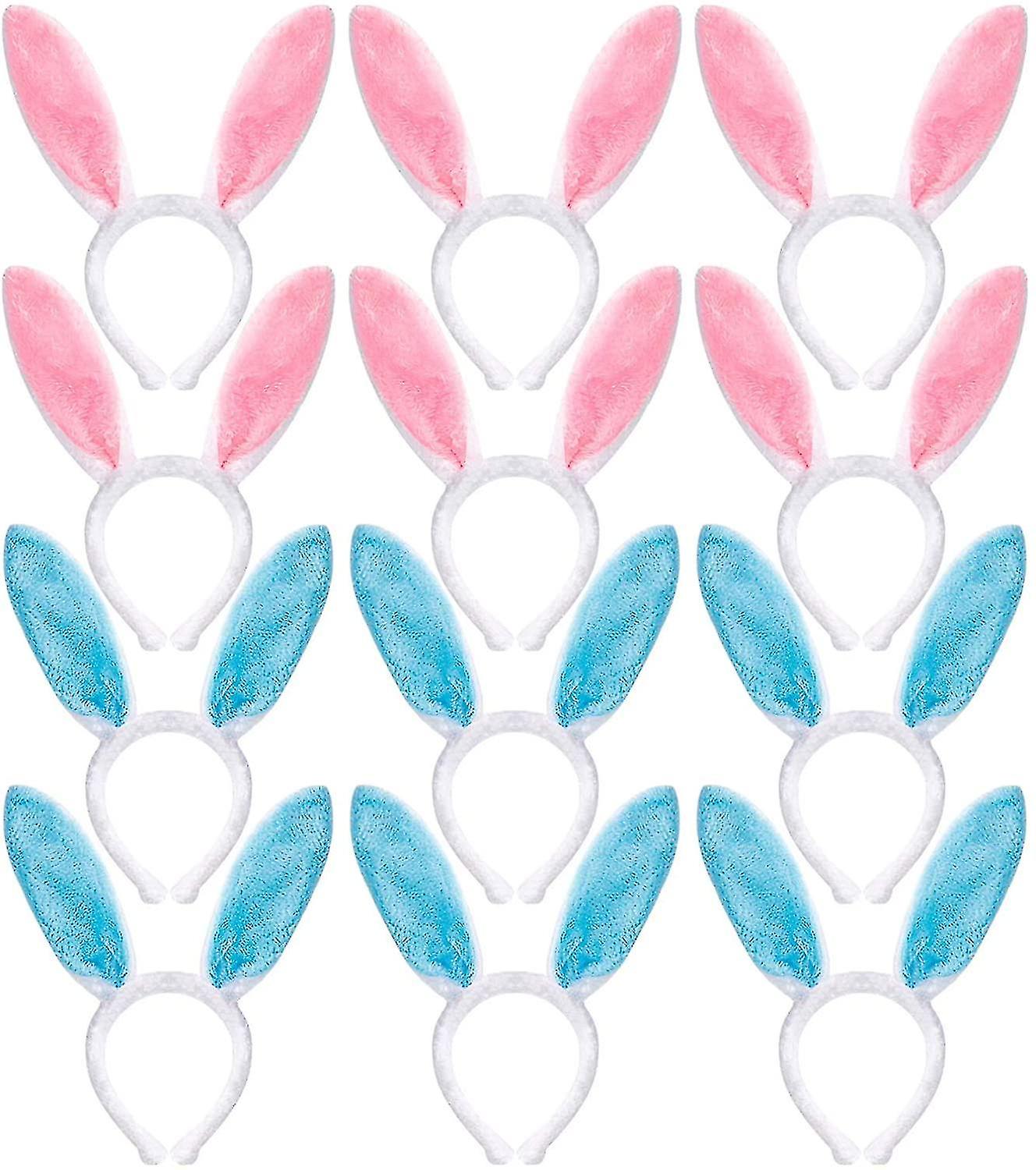 Plush Bunny Ear Headband, 12pcs Easter Bunny Ear Headband, Easter Bunny Bunny Headband