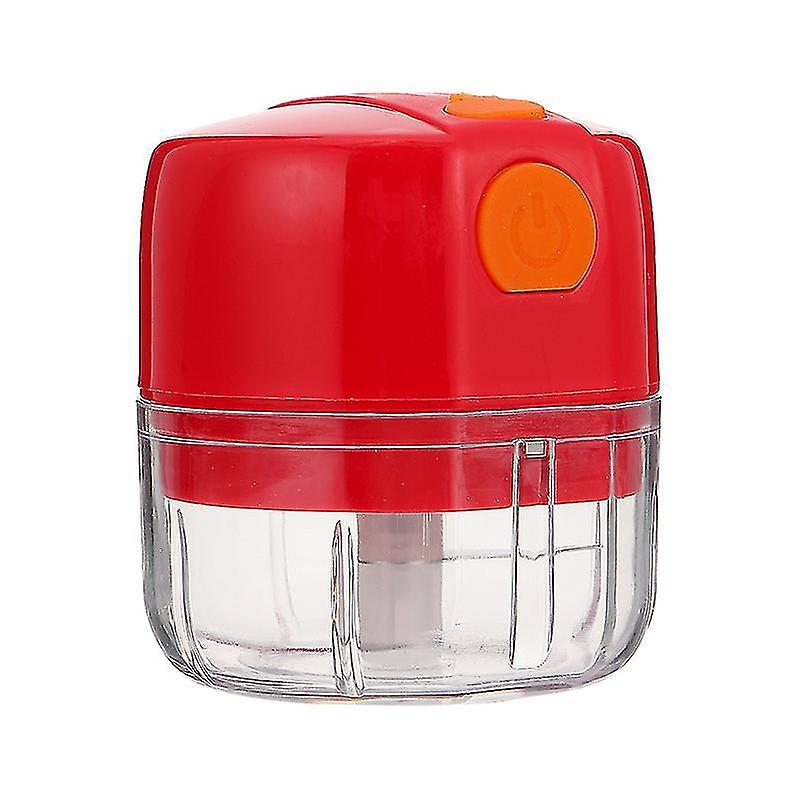 9X8x8cm Red Spice Grinders 1 Set Electrical Home Garlic Masher Home Garlic Masher Small Garlic Mashe