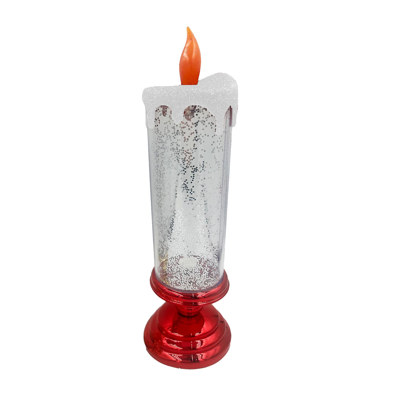 Swirling Glitter Flameless Christmas Candles Add Great Christmas Vibe