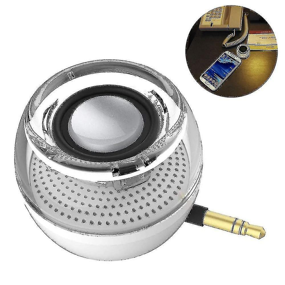 Taşınabilir Hoparlör, Kristal 3w Mini Kablosuz Hoparlör 3.5mm Aux Ses Jakı ile Tak Mikro USB Bağlantı Noktası Ses Yuvası İçin