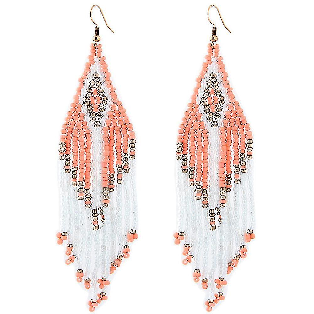 Bohemian Beaded Tassel Dangle Øreringe Mode Lady Gaver