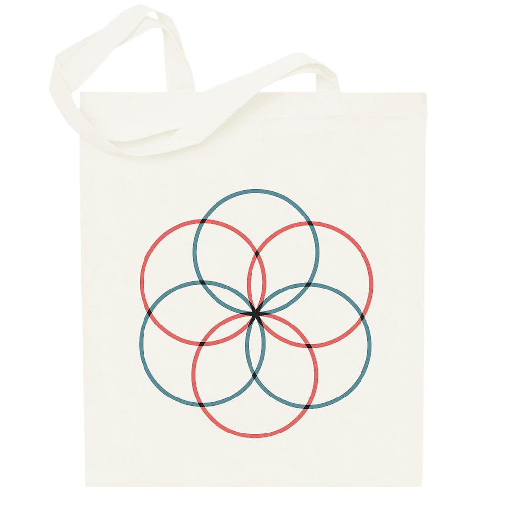 Geometric Shape Circle Rossette Totebag