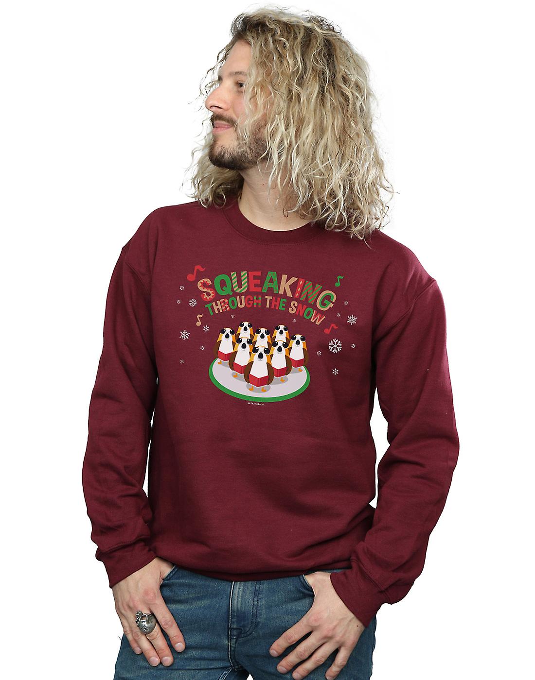 حرب النجوم الرجال & apos;ق آخر جدي Porgs صرير من خلال قميص الثلج