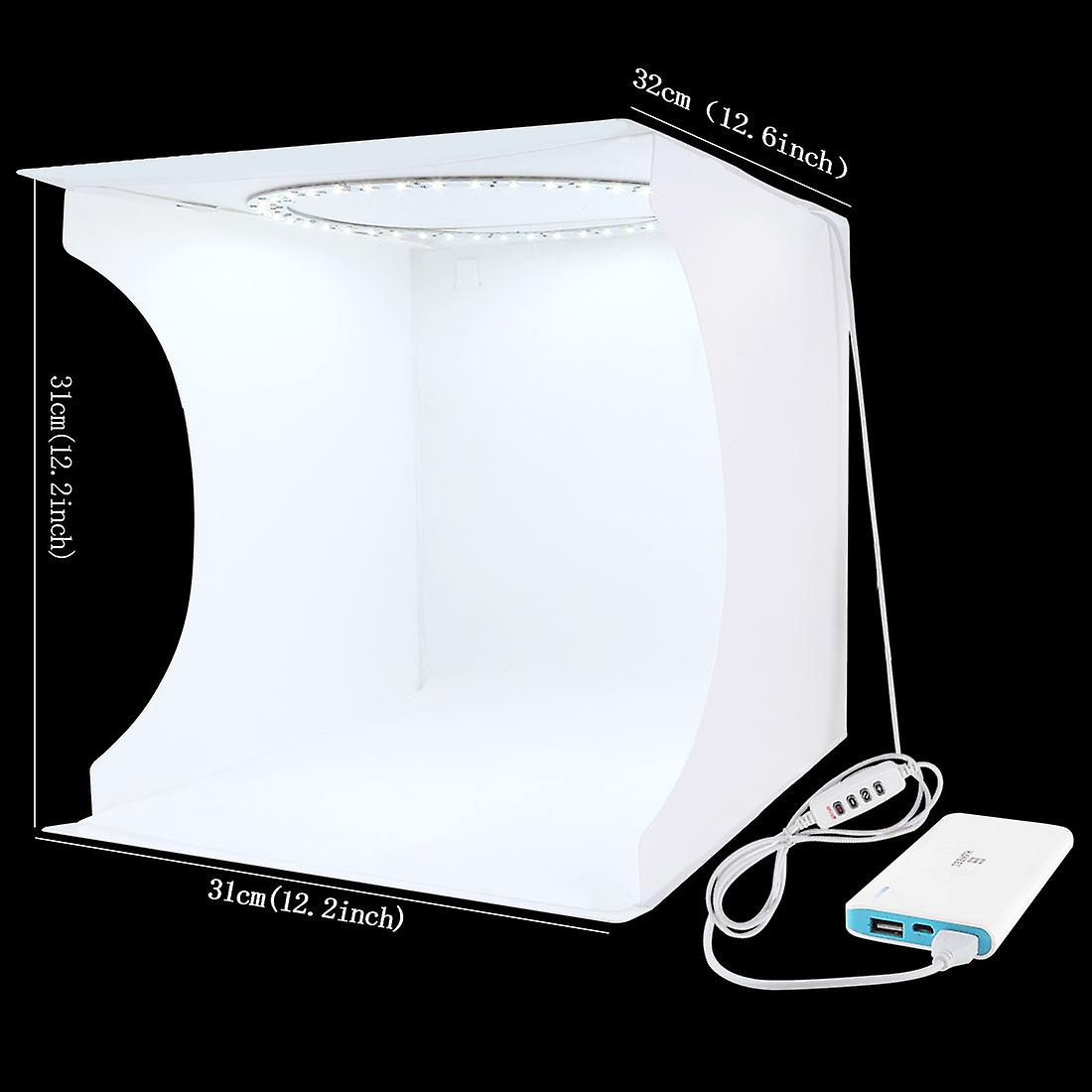 30Cm Softboxfoldable Led Ring Light Box Lighting Tent + 6 Backdrops For Photo Studio Kits