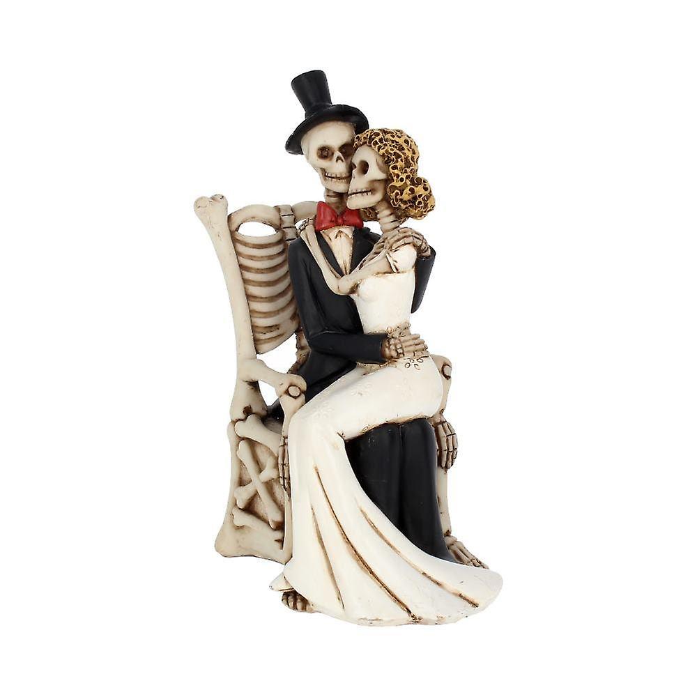 For Better, For Worse Skull Bride Groom Figurine