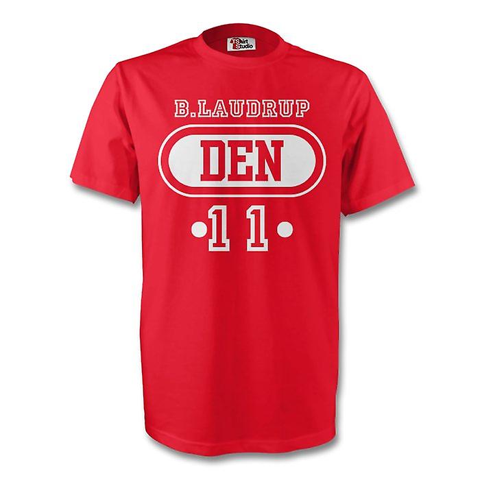 ブライアン ・ ラウドルップ デンマーク デン t シャツ (レッド) - 子供