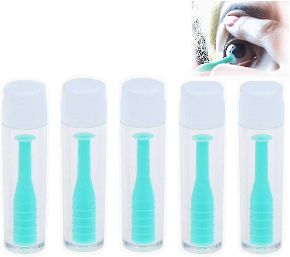 Hard Contact Lens Insertion Remover Tool Rgp Plunger For Hard Lenses - 5 Pack