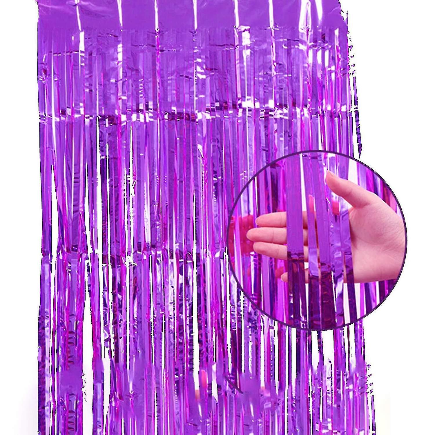 100x200cm Party Curtain Glossy Uniform Color Aluminium Adhesive Fringe Curtain For Party