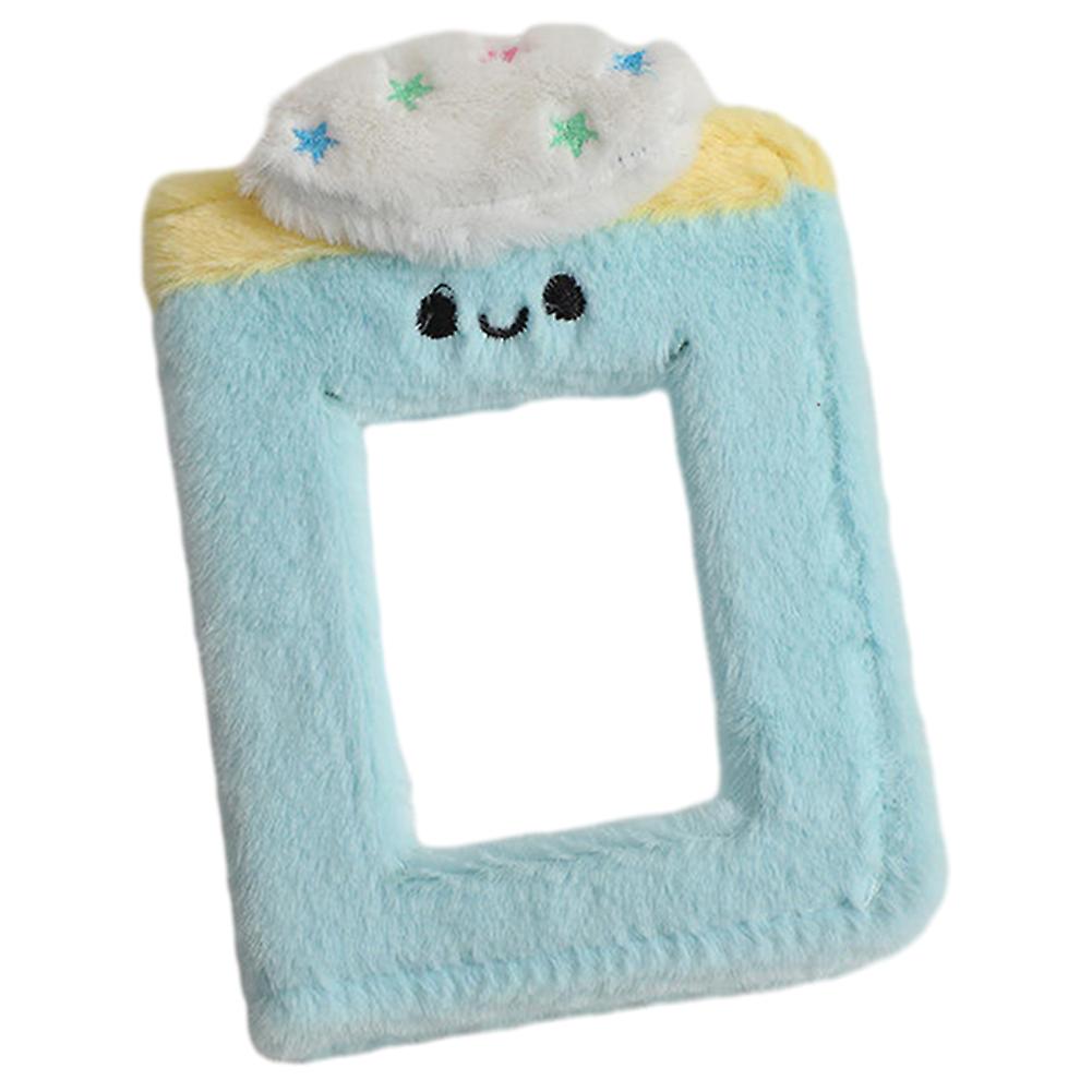 Cute Furry Squared Grid Photo Album Meaningful Photo Card Storage Album for Student Kids