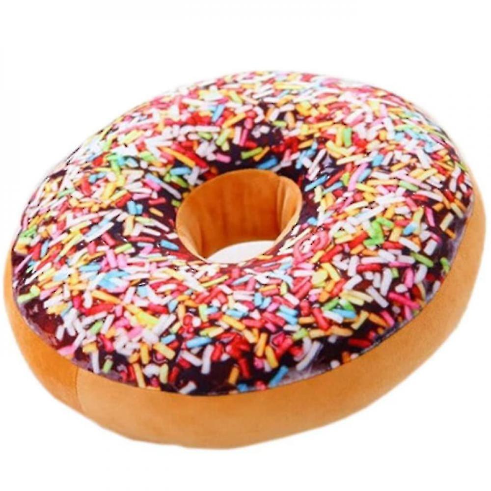 Round Doughnut Cushion, Plush, Decorative Cushion For Office Chair, Car Seat, Pattern 4, 40 X 40 Cm(colorful)