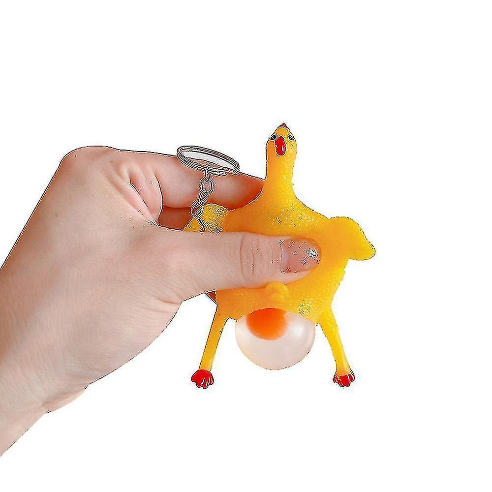Hand Exercisers Hens Squeezing The Laying Hens Creative Vent Spoof Toy Decompression Keychain