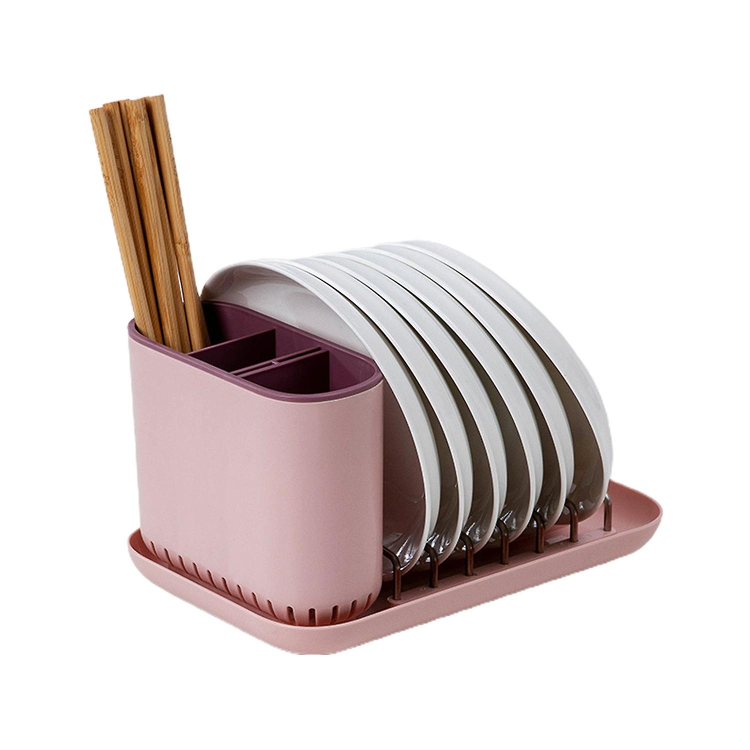 Dish Drainer Multi-function Self-drain PP Plastic Tableware Drying Rack for Kitchen