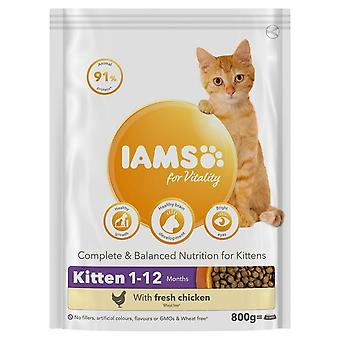 Iams Vitality Kitten Chicken Dry Food 800g