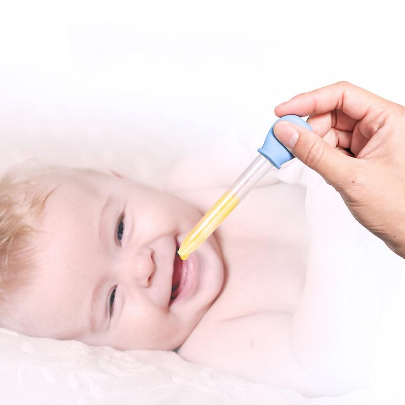 6pcs Scale Liquid Dropper With Silicone Soft Suction Ball For Baby Feeding