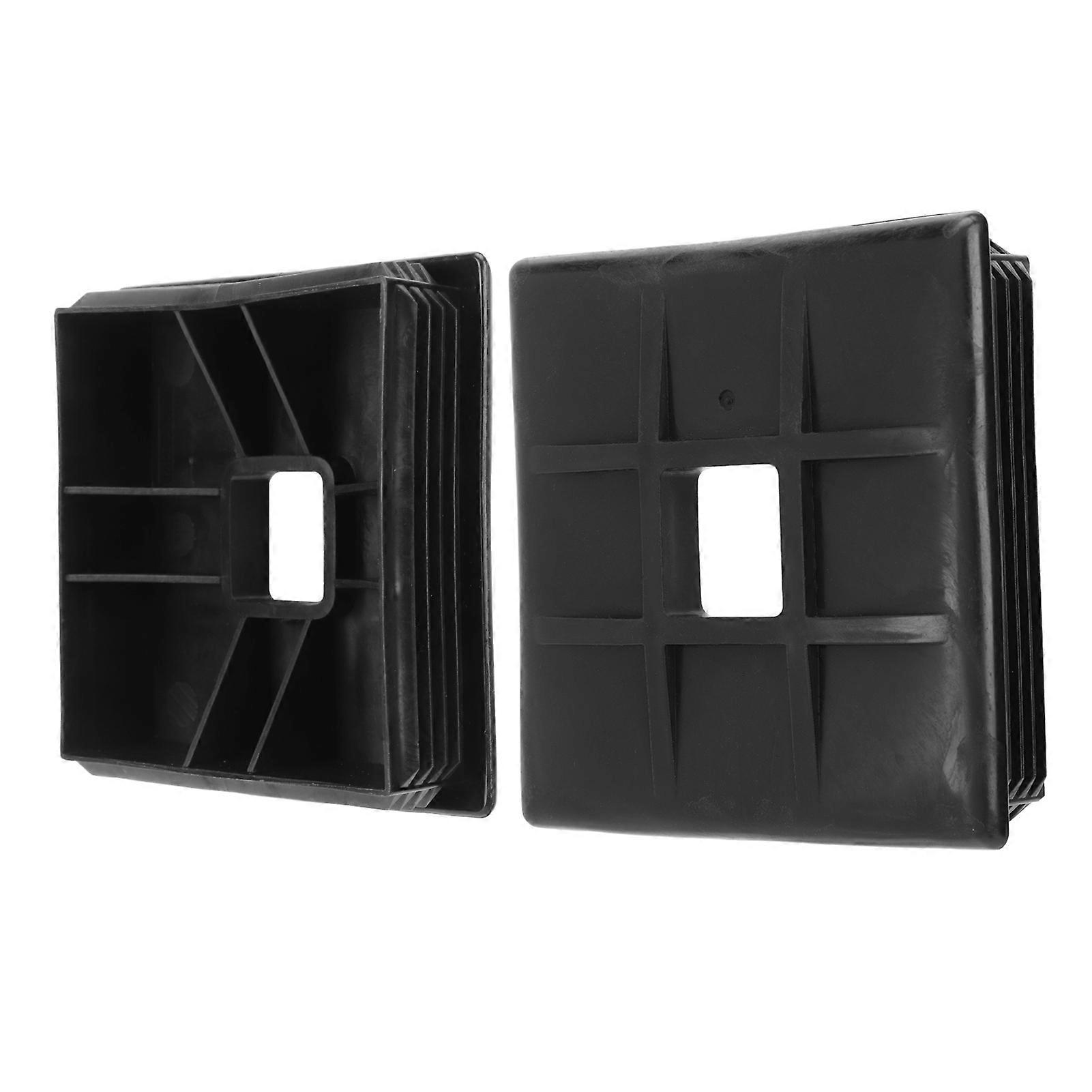 2 Pcs 4in Square Bumper Cap ABS Pipe Hole Plug End Protector Cover Concealed Sewage Hoses for RV Camper Trailer 
