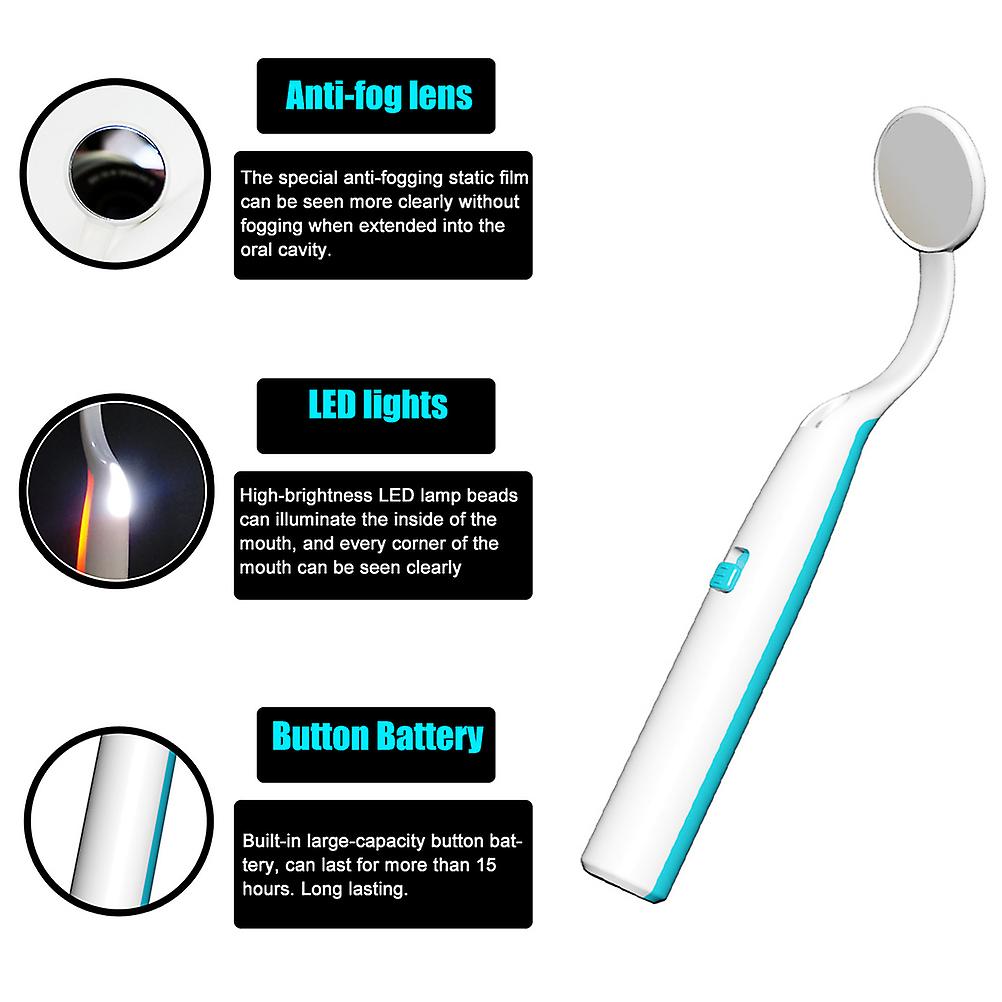 Tannspeil med LED-lys LED-tannspeil for tanninspeksjon