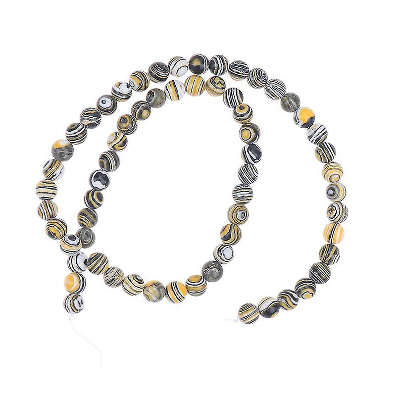 48pcs Diy Synthetic Malachite Beads