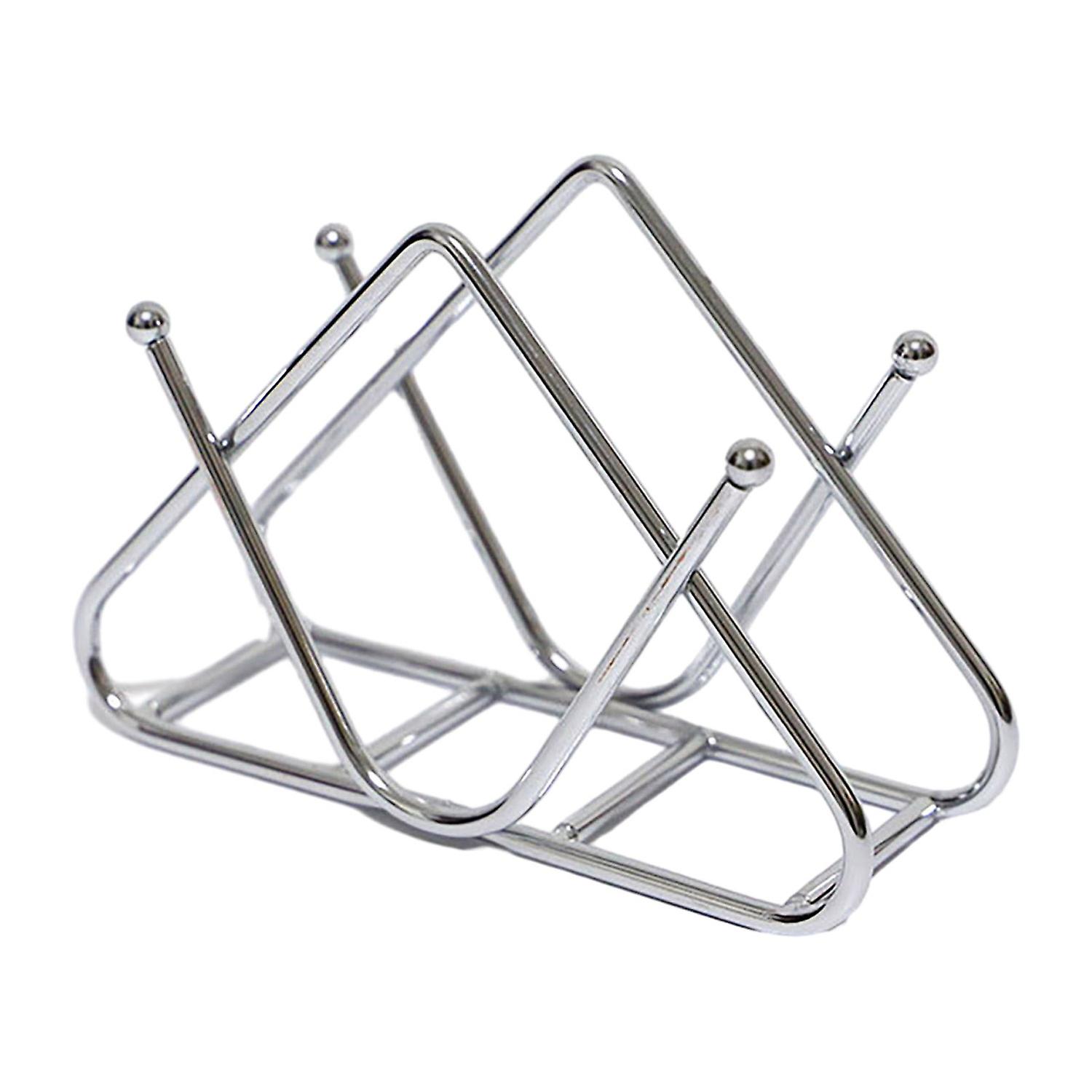 Iron Paper Towel Holder Triangle Shape Stainless Large Capacity Polished No Deformation Bar Office