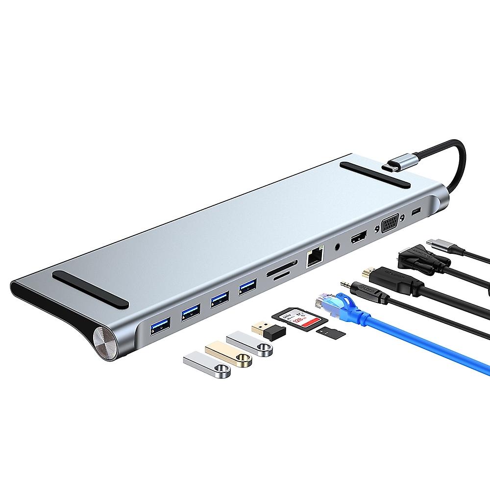 AD-059 11 in 1 USB-C / Type-C Multifunctional Docking Station HUB