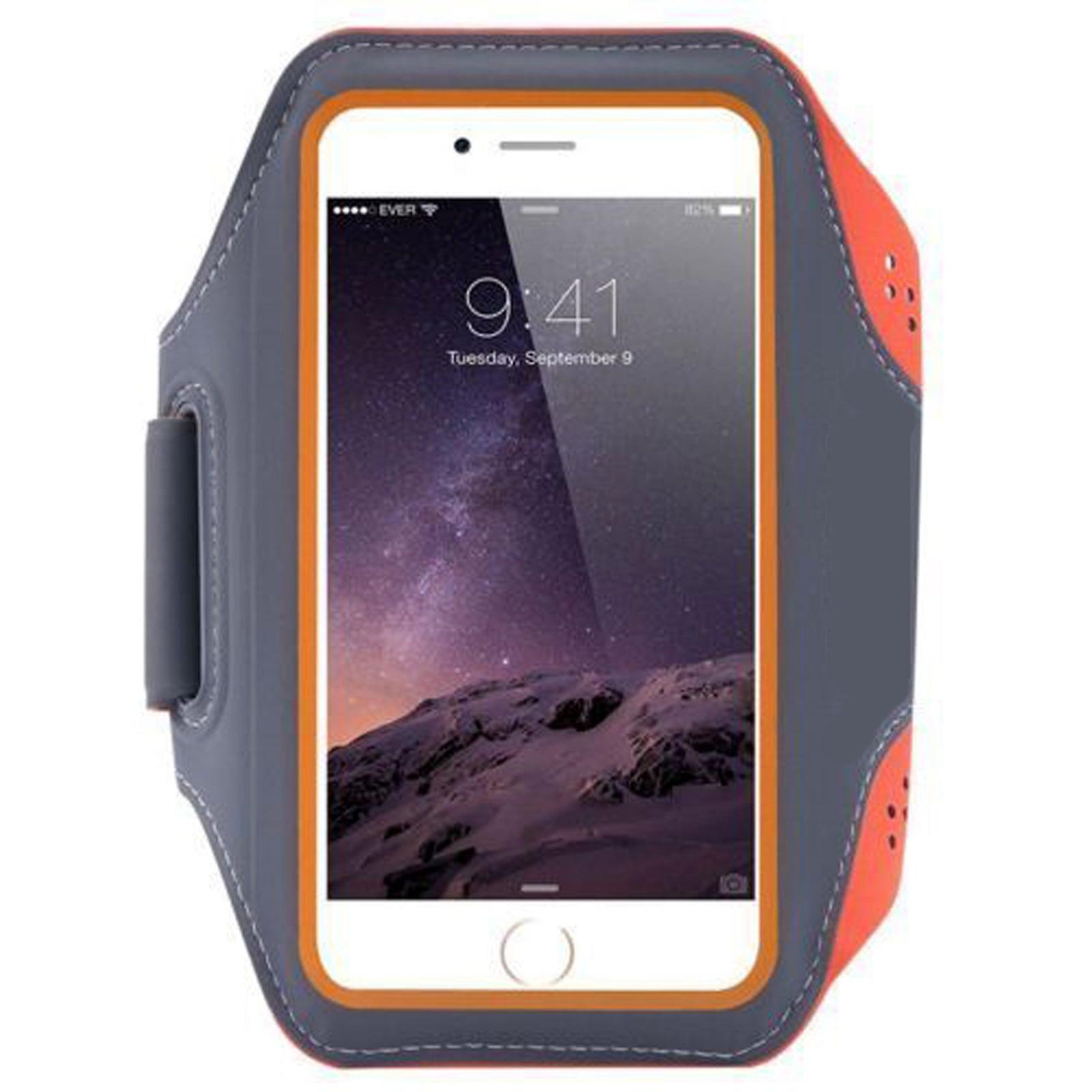 Sports Jogging Running Arm Band Strap Id Phone Holder Armband < 6.5'' Orange Universal Breathable