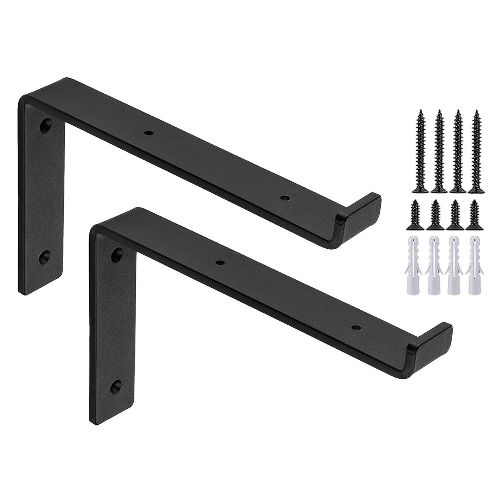 2Pcs Metal Wall Shelf Brackets Floating Shelf Bracket Multipurpose Thickened, Shelf Supports for Bedroom Dining Room Bathroom