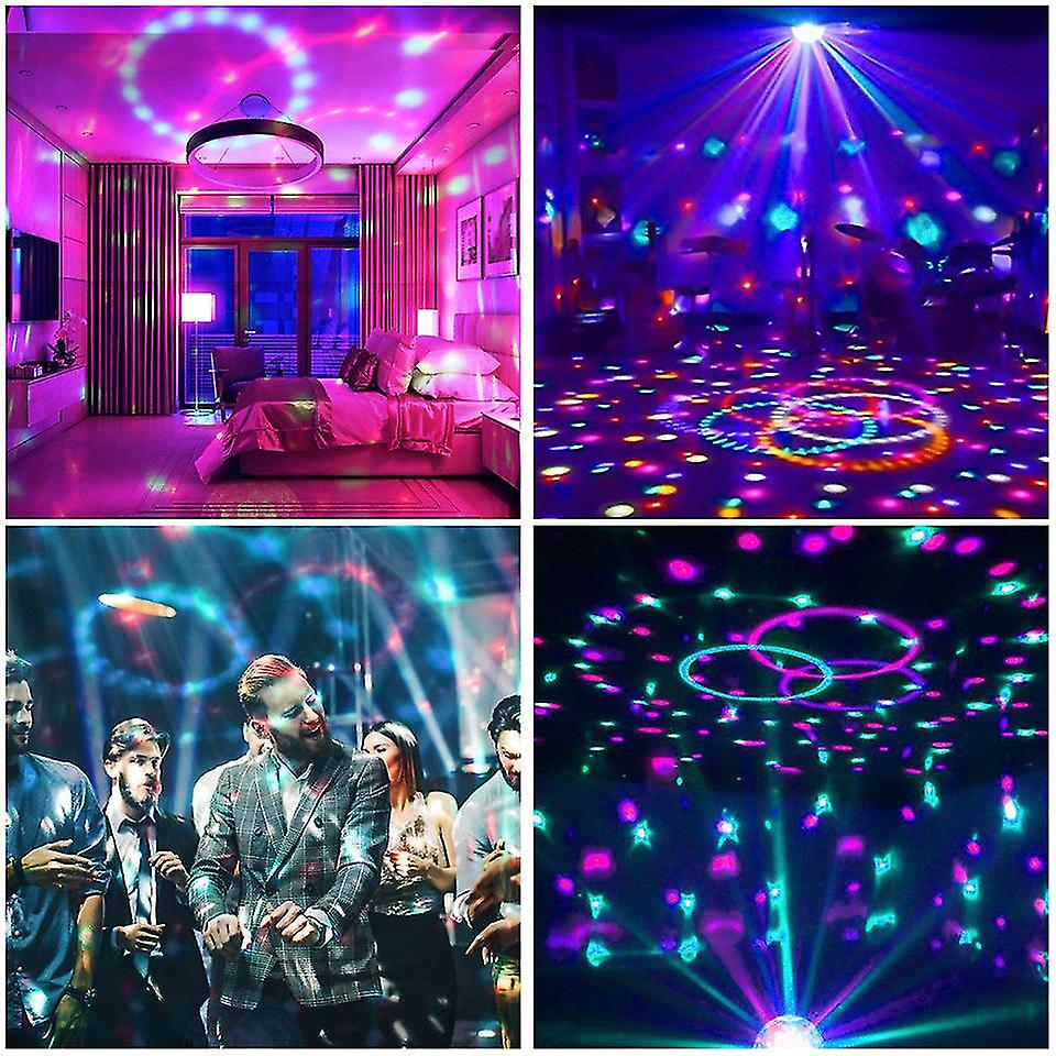 Sound Activated Rotating Disco Ball Dj Party Lights 3w 3 Led Rgb Led Stage Light For Christmas Wedding Sound Party Lights