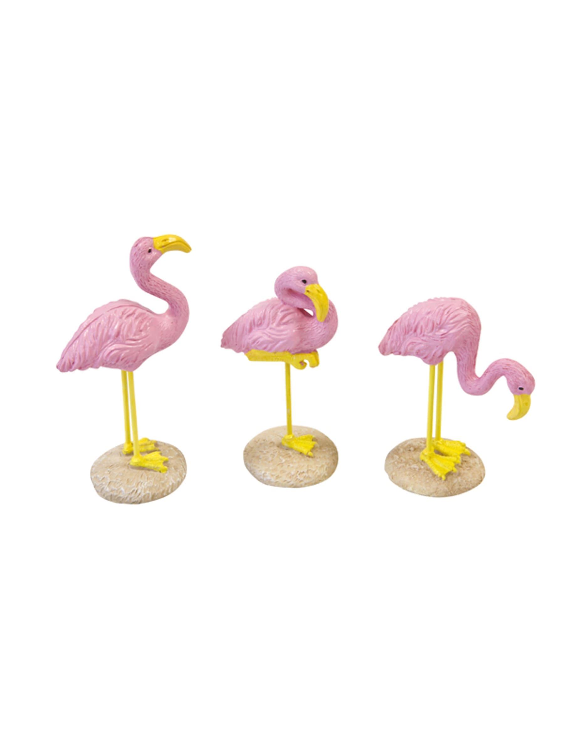 1 Pink flamingo in resin 3.5 x 10 cm