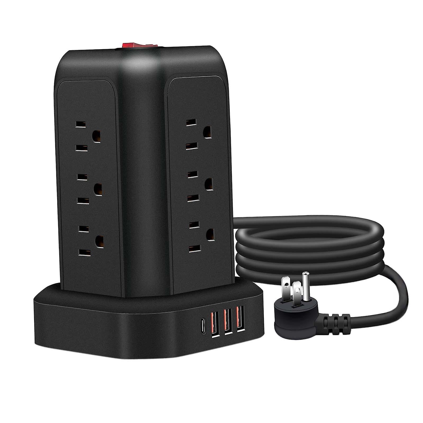 Power Strip Practical Compact Vertical Socket for Home Dorm Room Hotel