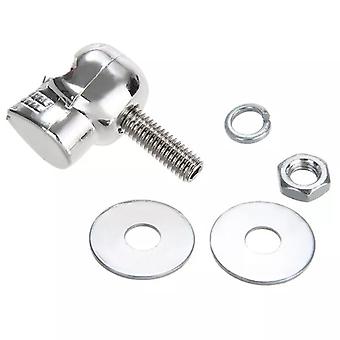 Bike License Plate Hardware 2 Silver Skull License Plate Frame Bolts For Motorcycles - Grey Skull Design Fasteners For Tag Mounting Chrome License Plate Screws